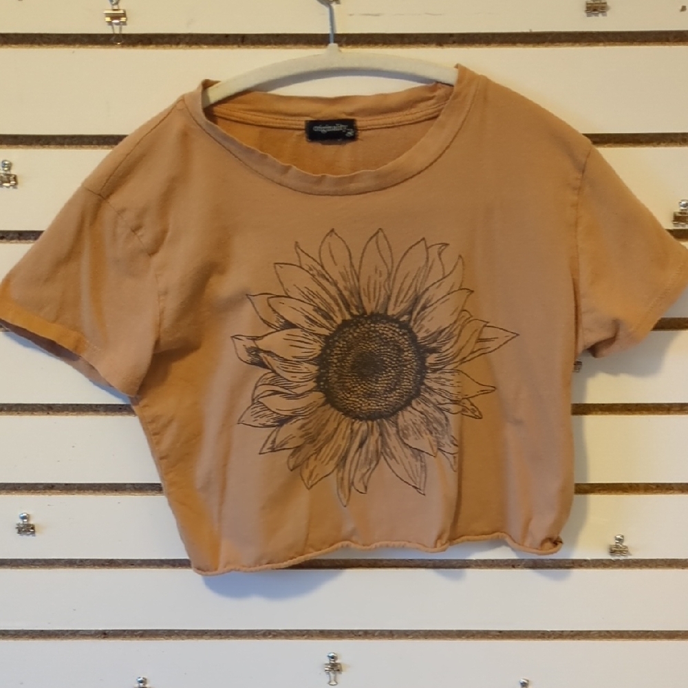 Signature8 Tan Sunflower Crop Top